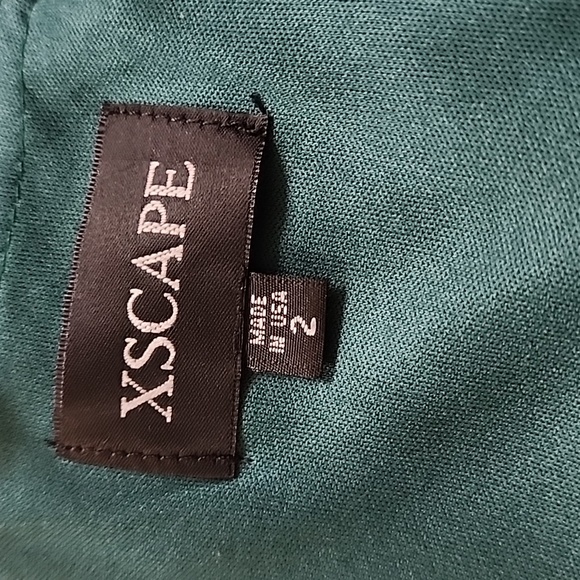 Xscape emerald green size 2 mermaid high low formal gown - Picture 4 of 4